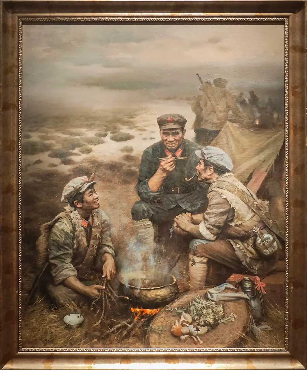 长征题材的大幅油画 1/5